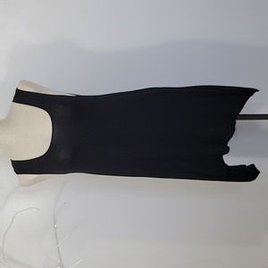 Forever 21 Black Sleeveless Sharkbite Hem Dress SZ S
